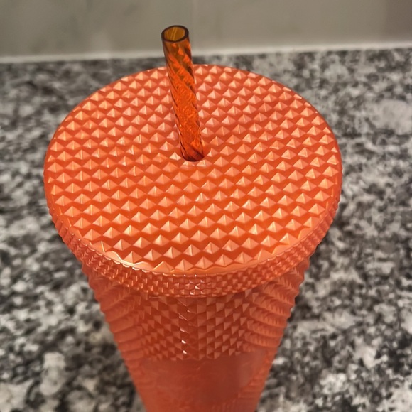 NWT Starbucks Studded Tumbler Cold Cup Orange 24 oz - Picture 3 of 9